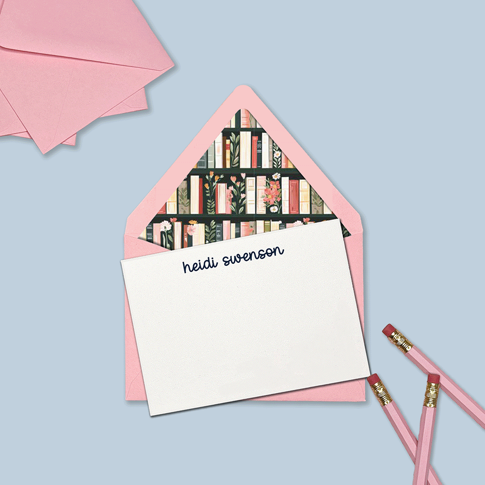 Library Blooms Stationery