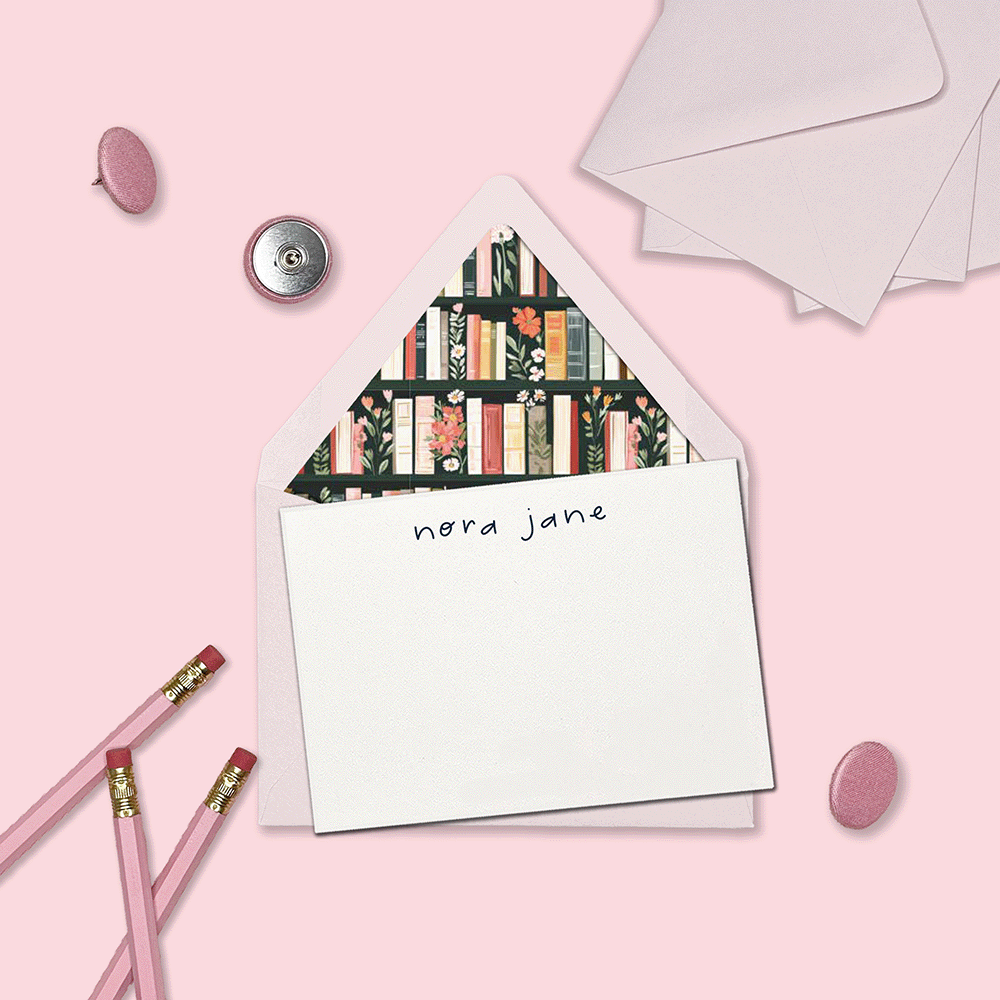 Library Blooms Stationery