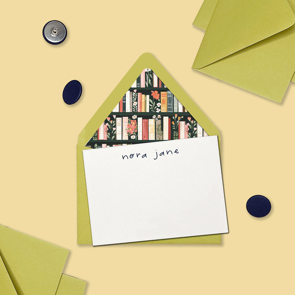 Library Blooms Stationery