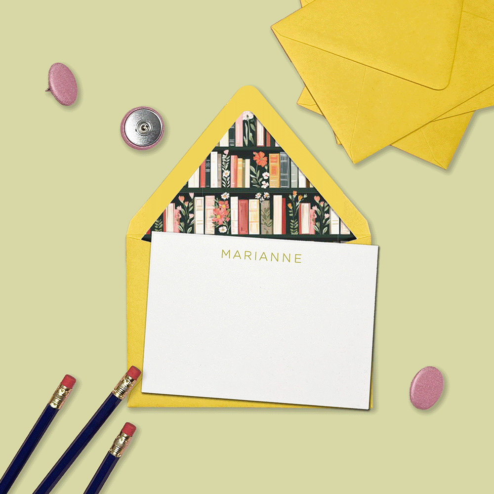 Library Blooms Stationery