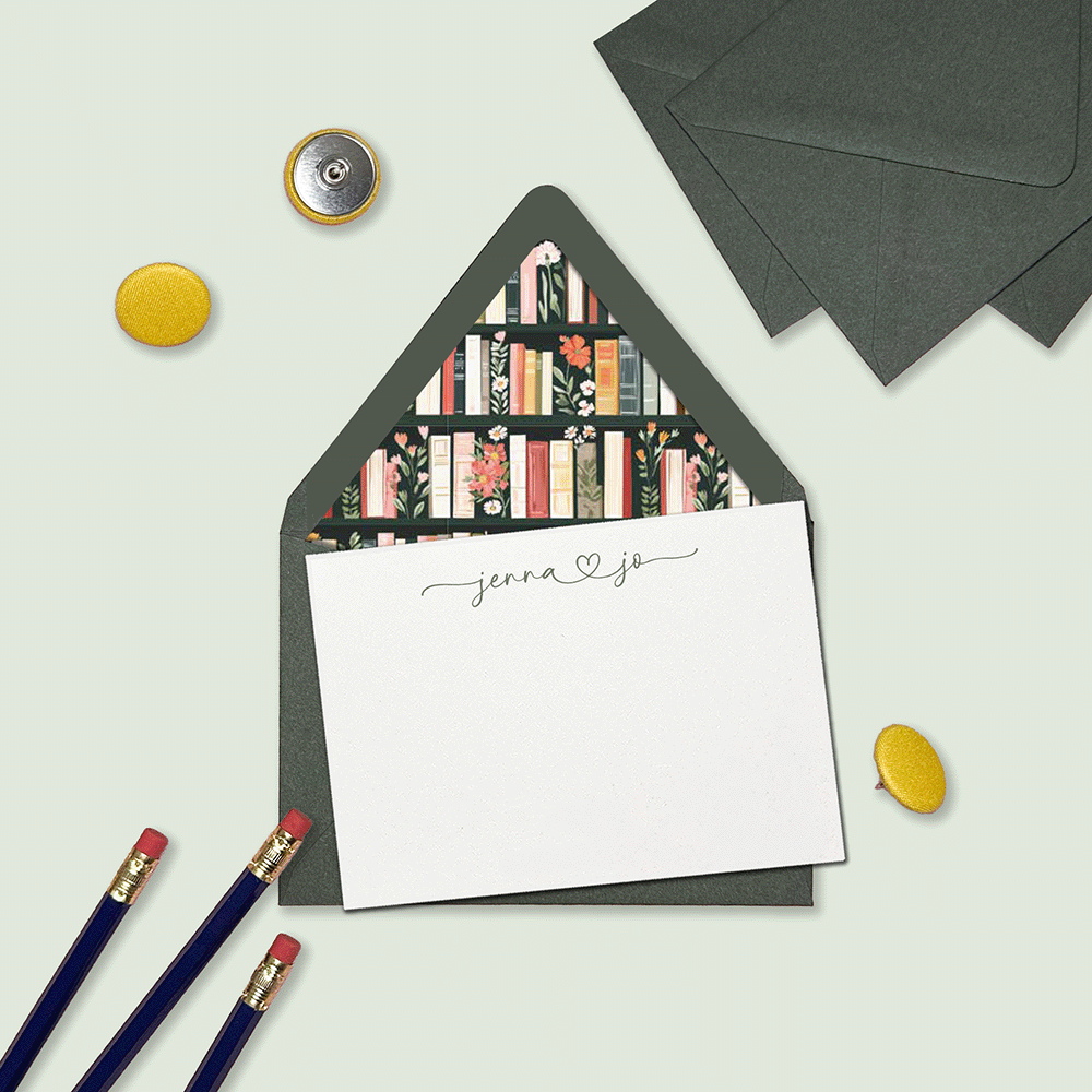 Library Blooms Stationery