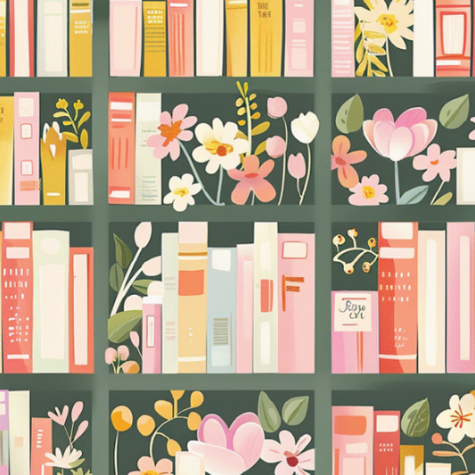Library Blooms Pastel Stationery