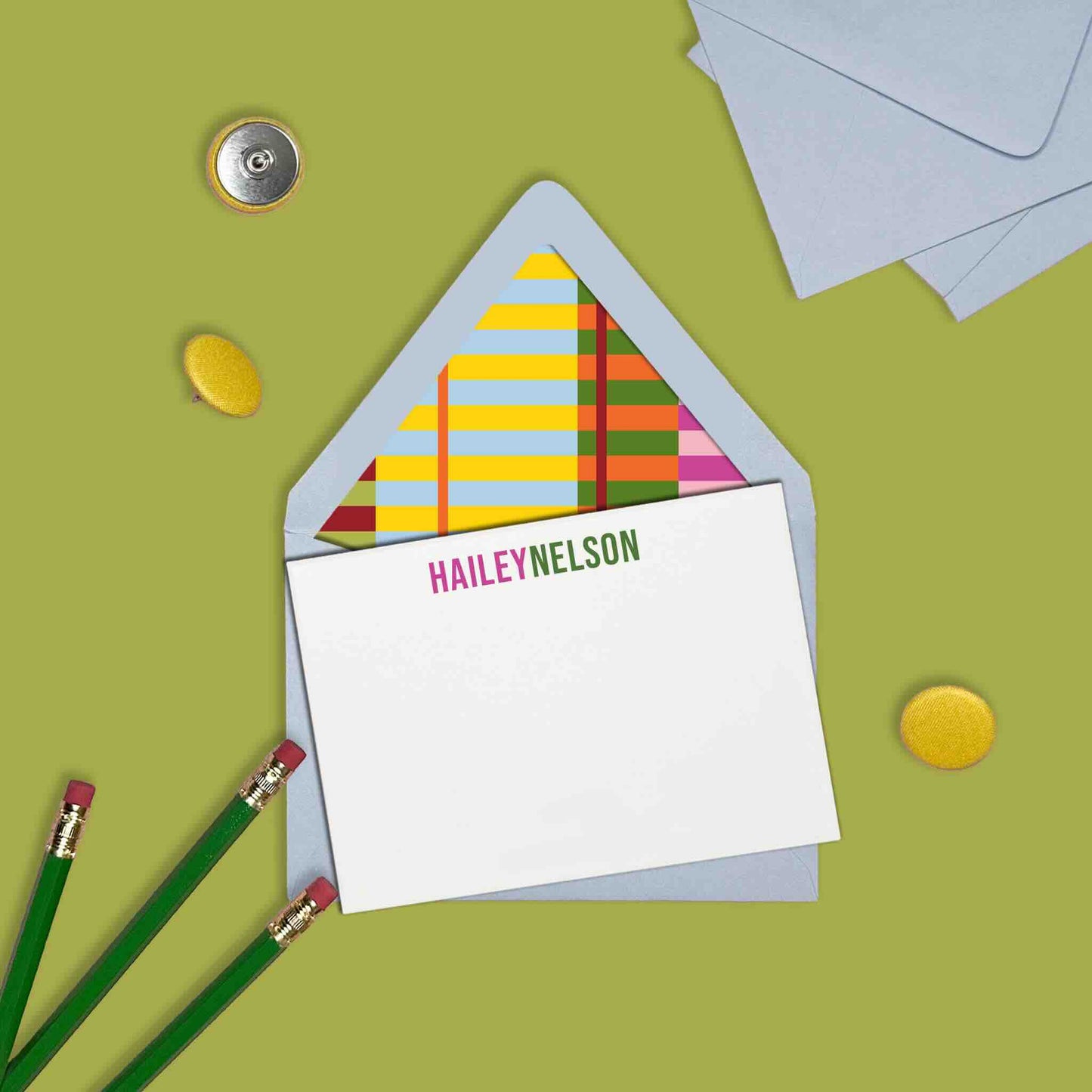 Striped Waves Stationery