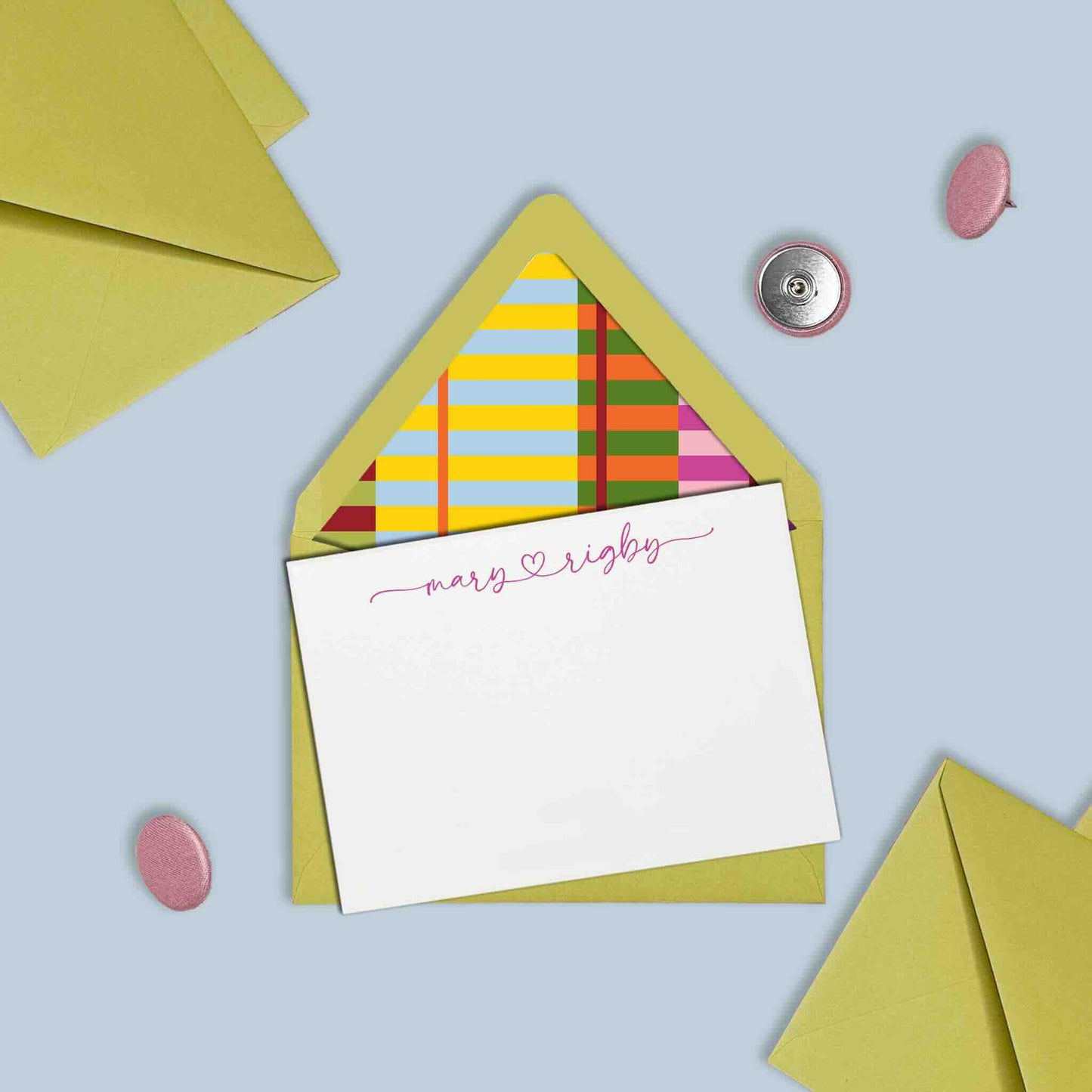 Striped Waves Stationery