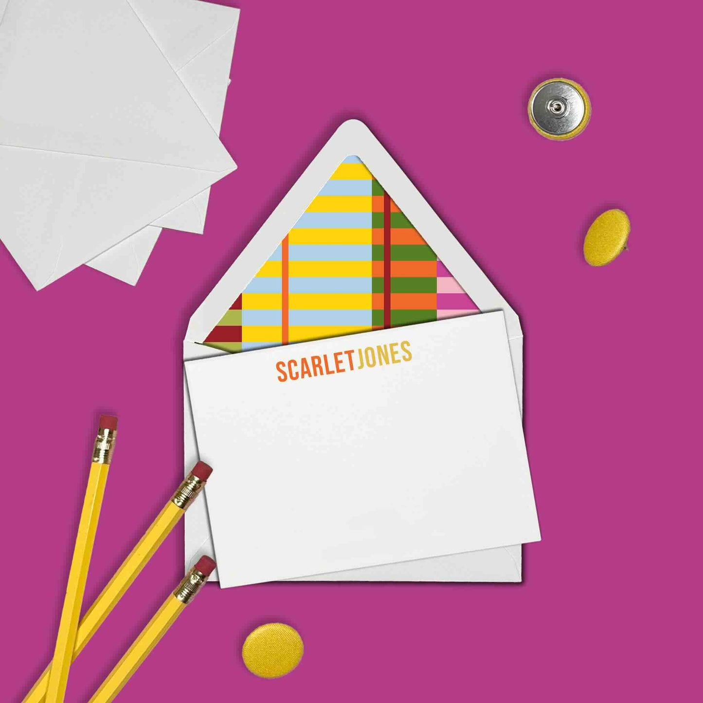 Striped Waves Stationery
